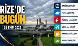 Rize’de Bugün: 15 Ekim Perşembe Hava Durumu, Uçak Seferleri Ve Nöbetçi Eczaneler