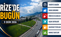 Rize'de Bugün: Hava Durumu, Nöbetçi Eczaneler, Uçak Seferleri (9 EKİM CUMA)