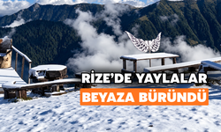 Rize'de Yüksek Kesimler Beyazlara Büründü