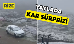 Rize'de Avusor Yaylası'nda Kar Sürprizi