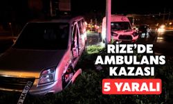 Rize'de Ambulans İle Otomobil Çarpıştı: 5 Yaralı