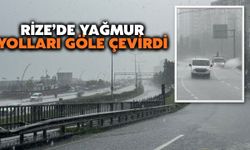 Rize'de Yağmur Trafiği Olumsuz Etkiledi