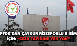 PFDK’dan Çaykur Rizesporlu 8 isim için: “Ceza tayinine yer yok”