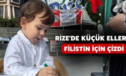 Rize'de Küçük Eller Filistin İçin Çizdi