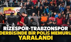 Rizespor-Trabzonspor Derbisinde Bir Polis Memuru Yaralandı