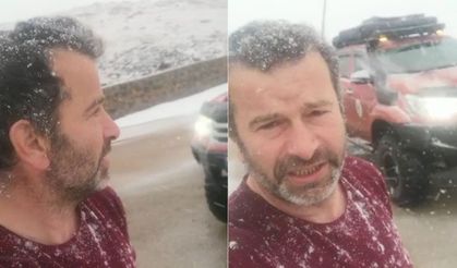 Handüzü Yaylası'na Nisan Ayında Kar Yağdı