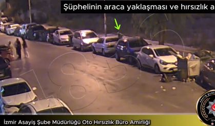 Çay kaşığı ile otomobilin kapısını açıp çalan şüpheli yakalandı
