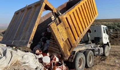 Sağlığa uygun olmayan 6 buçuk ton salça imha edildi