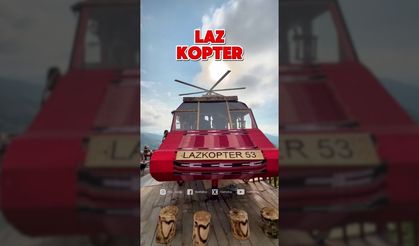 Rize'nin Yerel Motifli Helikopteri "Lazkopter" Dikkat Çekiyor