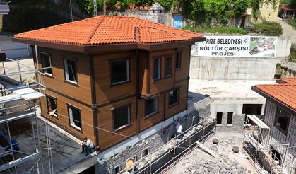 Rize Belediyesi Kültür Çarşısı projesinde çalışmalar sürüyor