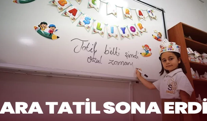 Ara Tatil Sona Erdi, Okullarda Dersler Yeniden Başladı