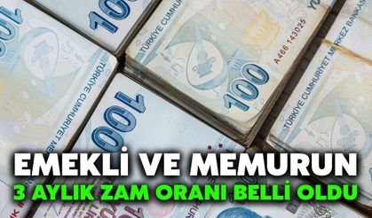 Emekli ve Memurun 3 Aylık Zam Oranı Belli Oldu