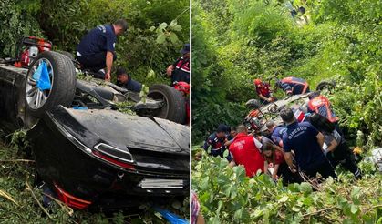 Otomobil Şarampole Devrildi: 2 Ölü, 3 Ağır Yaralı