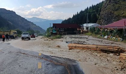 Artvin'de Sağanak Yağış Hayatı Olumsuz Etkiledi