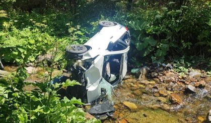 Giresun'da Otomobil Dereye Uçtu: 6 Kişi Yaralandı