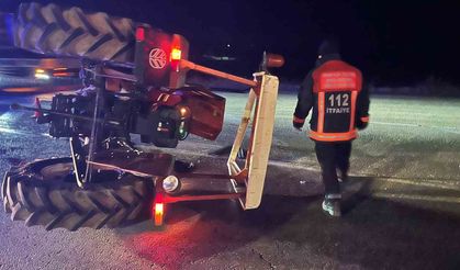 Traktör İle Otomobil Birbirine Girdi: 2 Yaralı