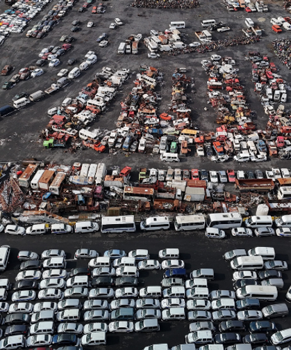 Hurda Otomobilleri, Araç Mezarlığında Çürüyor