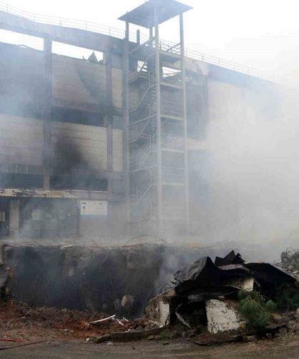 Fındık Fabrikasındaki Yangında Soğutma Çalışmaları Sürüyor