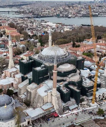 Ayasofya'da Dev Restorasyonda Kritik Aşama: Kubbe Kapatılıyor