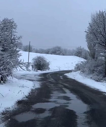 Bolu'da Nisan Ayında Kar Sürprizi