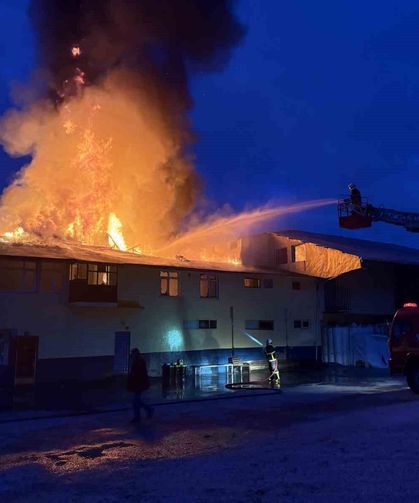 Kastamonu'da Fabrika Yangını