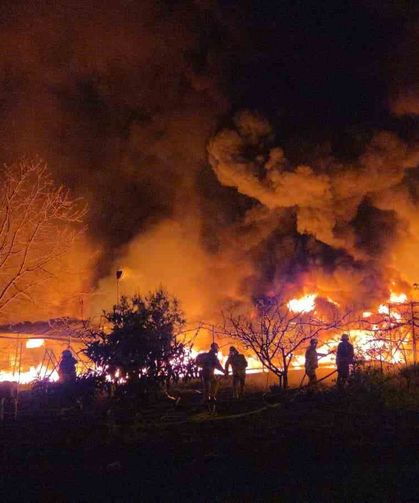 Muz Deposu Alevlere Teslim Oldu