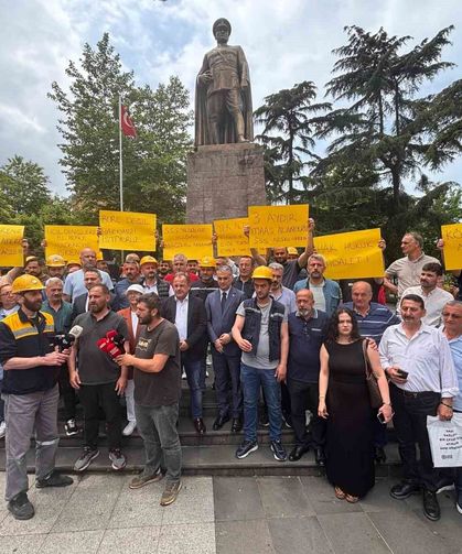 Trabzon'da Madencilerin Maaş Protestosu