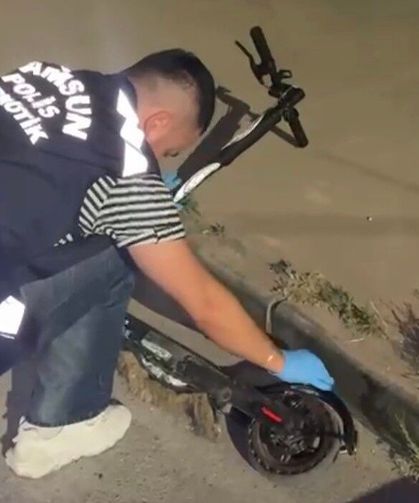 Peçeteye Emdirilen Uyuşturucuyu Scooter Bataryasında Sakladı