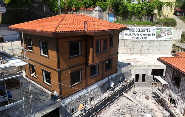 Rize Belediyesi Kültür Çarşısı projesinde çalışmalar sürüyor