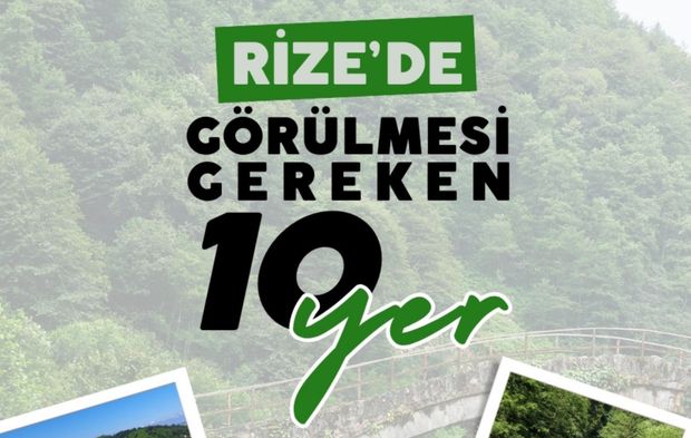 Rize'de Görülmesi Gereken En İyi 10 Yer