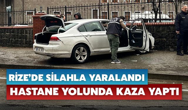 Silahla Yaralandı, Hastane Yolunda Kaza Yaptı