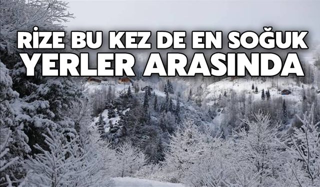 Rize, Bu Kez En Soğuk Yerler Arasında Yer Aldı