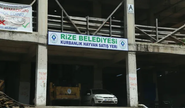 Rize Boğaz Mahallesi'nde Kurbanlık Satış Yeri Hizmette