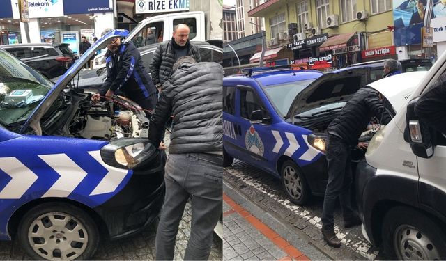 Zabıtadan Yolda Kalan Vatandaşa Yardım Eli