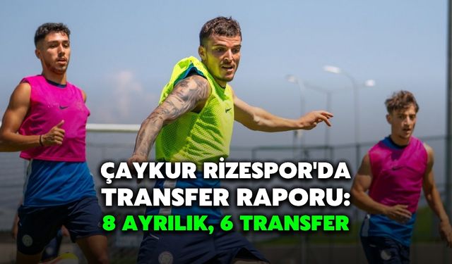 Çaykur Rizespor'da Transfer Raporu: 8 Ayrılık, 6 Transfer