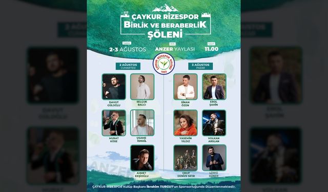 Çaykur Rizespor'dan Anzer Yaylası'nda "Birlik ve Beraberlik Şöleni"