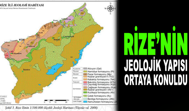Rize’nin Jeolojik Yapısı Ortaya Konuldu