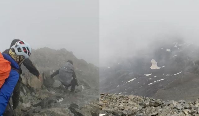 Kaçkar Dağı'nın zirvesine kar yağdı
