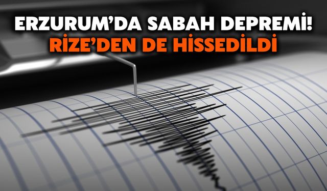 Erzurum’da Sabah Depremi! Rize’den de Hissedildi