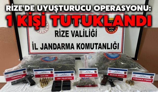 Rize'de Uyuşturucu Operasyonu: 1 Kişi Tutuklandı
