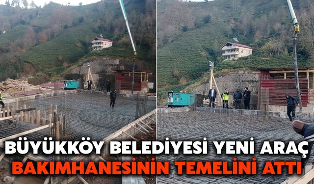 Büyükköy Belediyesi Yeni Araç Bakımhanesinin Temelini Attı