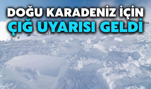 Doğu Karadeniz İçin Çığ Uyarısı Geldi