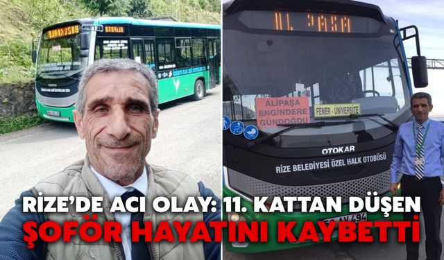 Rize’de Acı Olay: 11. Kattan Düşen Şoför Hayatını Kaybetti