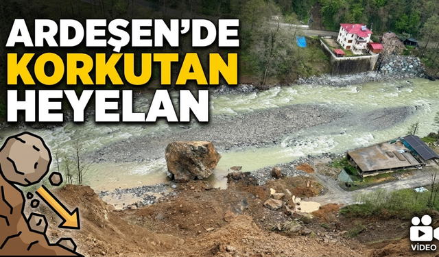 Ardeşen’de Korkutan Heyelan