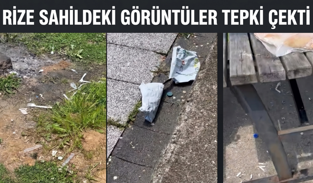 Rize Sahildeki Görüntüler Tepki Çekti