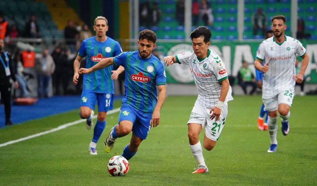 İlk Yarı Sonucu: Çaykur Rizespor 1 - 1 Konyaspor