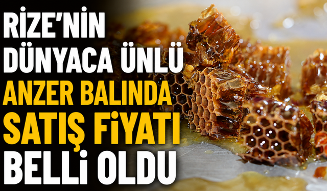 Rize’nin Dünyaca Ünlü Anzer Balında Satış Fiyatı Belli Oldu
