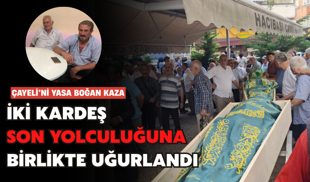 Rize’de Kazada Hayatını Kaybeden İki Kardeş Birlikte Toprağa Verildi