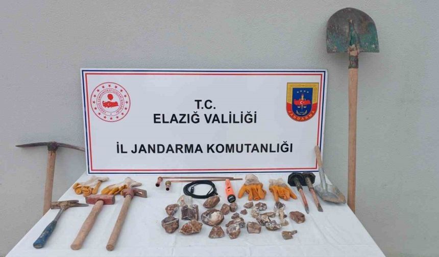 Elazığ’da kaçak kazı yapan şüpheli yakalandı