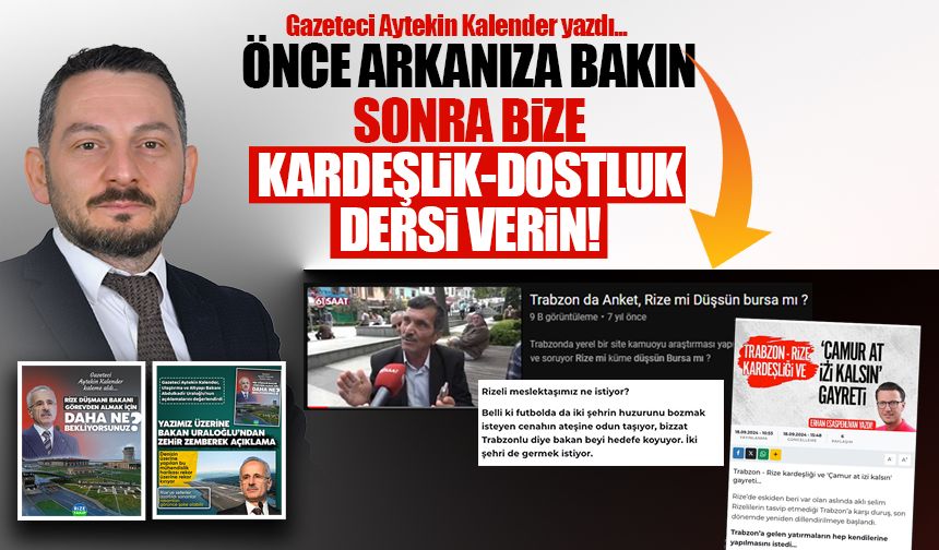 Önce Arkanıza Bakın Sonra Bize Kardeşlik, Dostluk Dersi Verin!